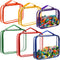 Sanwuta 6 Packs Toy Storage Bags, PVC Organizing Case Bags with Zipper,