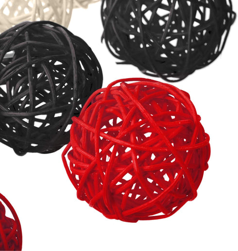 Yaomiao 15 Pieces Wicker Rattan Balls, Decorative Orbs for Craft, Party, Wedding Table Decoration