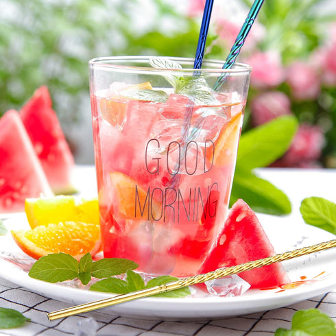 6 PCS Long Handle Spoon - 9 Inch Ice Tea Spoon, Ice Cream Spoon, Reusable Stainless Steel Straw Spoon