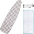 Dalykate 15x54 Ironing Board Cover and Pad with Elastic Edge, Scorch and Stain Resistant Thick Padding, 4 Fasteners