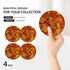 HOYYU Set 4 Fall Autumn Maple Leaves Coasters for Drinks Absorbent Ceramic Coasters of for Coffee Table Cup Bar Beer