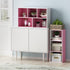 Furinno 5-Cube Open Shelf, Reversible, White/Pink 11069WH/PI