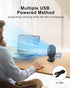 Desk Fan, Small & Quiet USB Powered Table Fan, Rechargeable Battery Operated Mini Fan for Office Bedroom