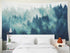 EMMTEEY Misty Forest Tapestry Nature Scenic Mountain Tapestry Green Tree Landscape Foggy Fir Pine Forest 80X60 Inches Tapestries for Living Room Bedroom Inhouse