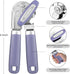 Can Opener Manual, Can Opener with Magnet, Hand Can Opener with Sharp Blade Smooth Edge, Handheld Can Openers with Big Effort-Saving Knob, Can Opener with Multifunctional Bottles Opener, Purple by Beneno