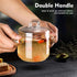 Thickened Glass Pot, Clear Cooking Pot for Soup, Pasta, Milk, 350ml, Microwave Safe with Lid