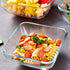 Small 5 Inch Square Tempered Glass Salad Bowls Set, 15 oz Serving Bowls, Set of 3