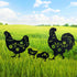 TIGGSY Chicken Metal Decorative Garden Stakes Chicken Gifts for Women/Men Chicken Lovers Gifts Silhouette Statues