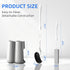 LZLOOK Set Toilet Brush and Holder with Pumice Stone Long Handle Toilet Bowl Brush, Anti-Splash Scrubber, Ventilated