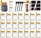 Ahhute Glass Sugar Scrubs Jars, Bath Salt Container, Snacks Spice Jars w/Bamboo Spoons,