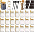 Ahhute Glass Sugar Scrubs Jars, Bath Salt Container, Snacks Spice Jars w/Bamboo Spoons,