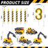 12 3 Pcs Construction Birthday Candles, Number Candle Construction Cake Topper, Digger Cake Topper for Boys Girls