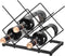 uxcell Black Countertop Wine Rack, Freestanding Tabletop Holder for Up to 5 Standard Bottles