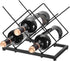 uxcell Black Countertop Wine Rack, Freestanding Tabletop Holder for Up to 5 Standard Bottles