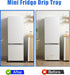 Mini Fridge Mat 24" x 24" with 0.8" Convex Edge, Silicone Floor Protector for Air Conditioner, Prevents Water Leakage