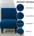 Armless Armless Blue,1PC) Accent Chair Cover Stretch Jacquard Accent Chair Covers Without Arms Washable Slipper Chair
