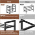 3-Tier Closet Expandable Shoe Rack, Adjustable Shoe Shelf Storage Organizer Heavy Duty Metal Free Standing Shoe Rack