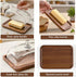 Countertop Glass Butter Dish with Lid,Airtight Cover for Fresh Butter,Clear Butter Keeper,Butter Tray,Large Butter Dish