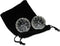 Golf Ball Whiskey Chillers and Pouch for Freezer, Set of 2 Crystal Glass Whiskey Stones for Chilling