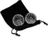 Golf Ball Whiskey Chillers and Pouch for Freezer, Set of 2 Crystal Glass Whiskey Stones for Chilling
