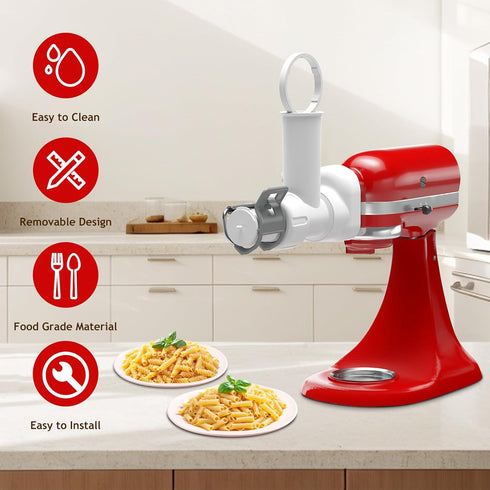 Kitchenaid Stand Mixer Pasta Attachment with 6 Different Shapes, Durable Mixer Accessories