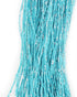 1x2 M Door String Curtain, Rare Flat Silver Ribbon Thread Fringe Window Panel Room Divider, Blue