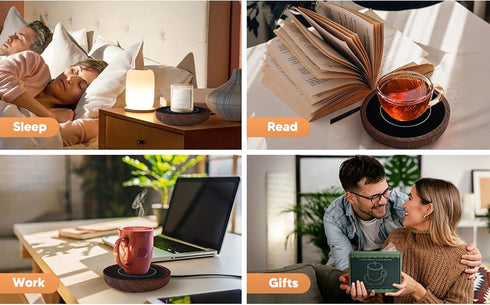 KRGMNHR 36W 3-Temp Settings, Coffee Mug Warmer, Fastest Heating Temperature, Coffee Cup Warmer for Desk Auto Shut Off
