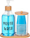 1 Set Mouthwash Dispenser for Bathroom 17 Oz Refillable Mouth Wash Pump
