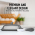 Countertop Zulay Butter Dish With Lid For - Porcelain Gray, Ceramic Butter Dish with Knob Handle Great for Cooking
