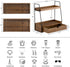 2-Tier Countertop Counter Bathroom Organizer with Drawer, Wood Organizer for Bathroom Decor, Sink Shelf for Vanity