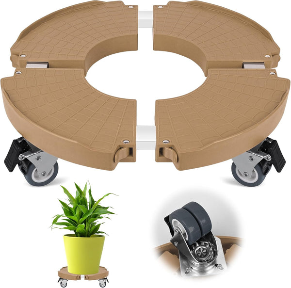 ToLanbbt Plant Caddy Stand with 360 Wheels Adjustable 15-22 Inch Rolling Stand