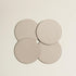 Set 4 OLETHA Drink Coasters, of - Aesthetic Round Coaster for Coffee Bar, Dining Table, Office Desk - Ivory