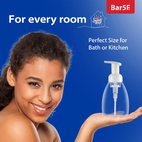 Bar5F Foaming Soap Dispenser Pump Bottle, 8.5-Ounce, Pack of 2 for Dr. Bronner's Castile Soap