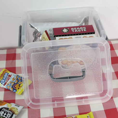 Jekiyo Clear Plastic Storage Bin – 12 Quart Latching Box with Lid, 1 Pack