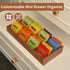 Acacia Wood Tea Bag Organizer with 8 Slots, Tea Bag Holder and Sugar Packet Storage for Countertops