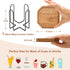 Set 6 Cute Rustic Farmhouse Wooden Cup Coaster of Cool Bar Drink Coasters with Holder Acacia Wood Coasters for Coffee