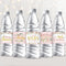 Colarr 72 Pcs Pink Baby Shower Water Bottle Labels Pink Gold Flower Water
