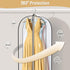 2 Packs MISSLO 65" Clear Garment Bags for Hanging Clothes, 4" Gusseted Dress Bags for Closet Storage Dress Protector