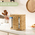 Countertop, 2 YANGQIHOME Trash Bag Dispenser with Lid, Water Hyacinth Plastic Bag Holder & Grocery Bag Holder