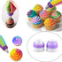 2 Pack Piping Tips, Three-Hole Converter Pastry Bag, Purple Russian Nozzle Decorating Kit for Cupcake Icing