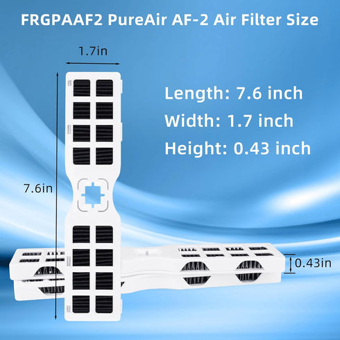PANDEELS AF2 Refrigerator Air Filter (3 Pack), Fit for Frigidaire Fridge Models, FRGPA.AF2, FRFS2823AS, GRFS2853AF