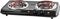 OVENTE Electric Countertop Double Burner, 1700W Cooktop with Stainless Steel Coil Hot Plates, Black