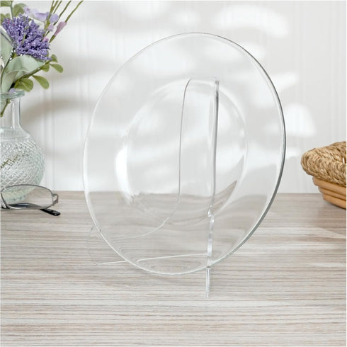 Plymor Clear Acrylic Easel 60-Degree Angle, 6" H x 4.5" W x 3.5" D with Shallow Support Ledges