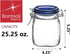 25-1/4-Ounce, 149520M04121197 Bormioli Rocco Fido Square Jaw with Blue Lid