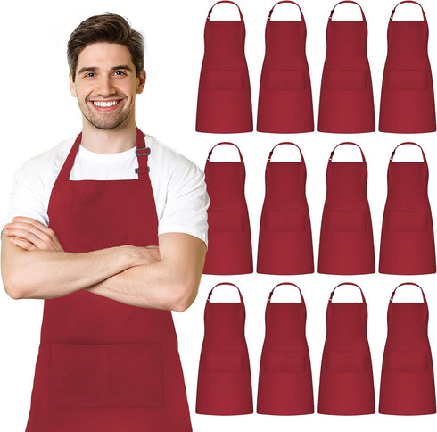 Avalon Kitchen Premium Chef Apron - Waterdrop Resistant 100% Polyester Adjustable Kitchen Aprons for