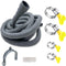 16 Feet Universal Washing Machine Drain Hose, Flexible Dishwasher Drain Hose Extension Kits with Adapter