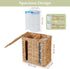 Countertop, 2 YANGQIHOME Trash Bag Dispenser with Lid, Water Hyacinth Plastic Bag Holder & Grocery Bag Holder
