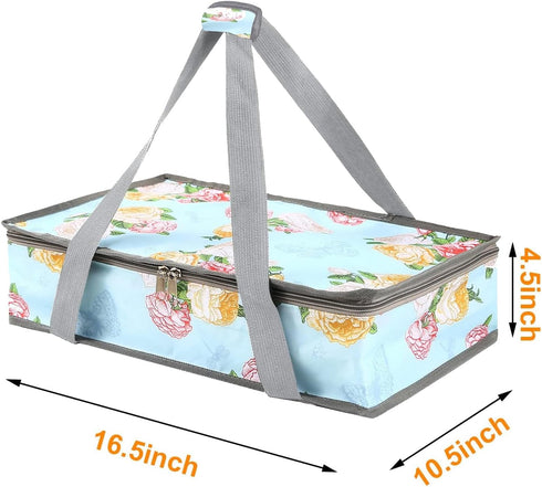 QEES Casserole Carrier For Hot or Cold Food,Casserole Carrier,Pie Carrier,Casserole Dish With Lid and Carrying Case,Insulated Casserole Food Carrier For Travel Party Picnic,Pioneer Woman Dish Carrier
