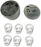 100 Count Skull Head Skeleton Shaped Paper Clips, White, Great for Collectors or Office Gift, Comes in Round Tin