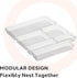 Oggi Clear Drawer Organizer - 3" X 12.5" - Ideal for Organizing Kitchen Drawers, Office, Desk, and Cosmetics